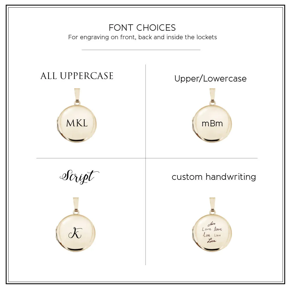 14k Solid Gold Medium Silhouette Locket