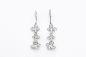 2.14 ctw Butterfly Diamond Earrings 18k