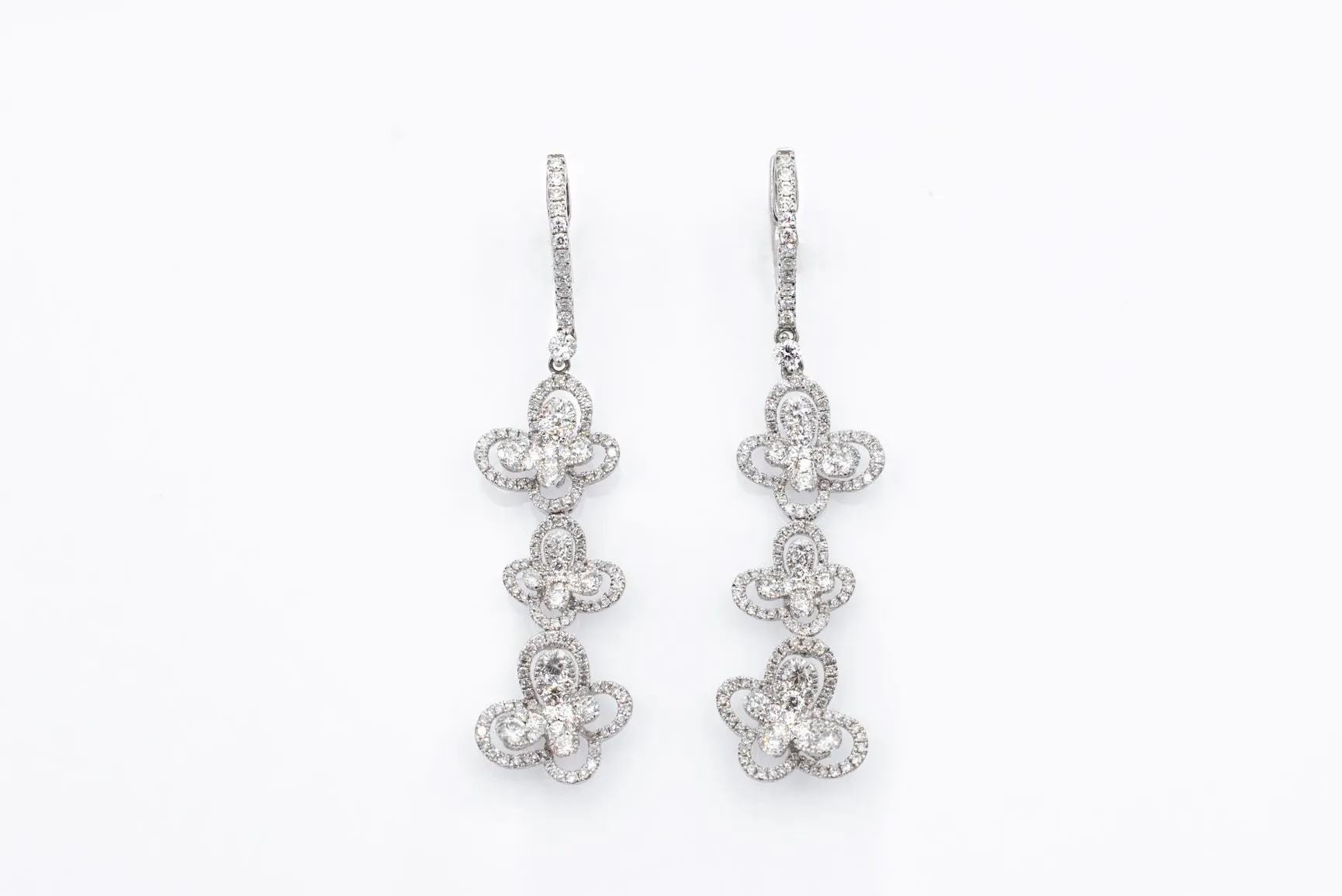 2.14 ctw Butterfly Diamond Earrings 18k