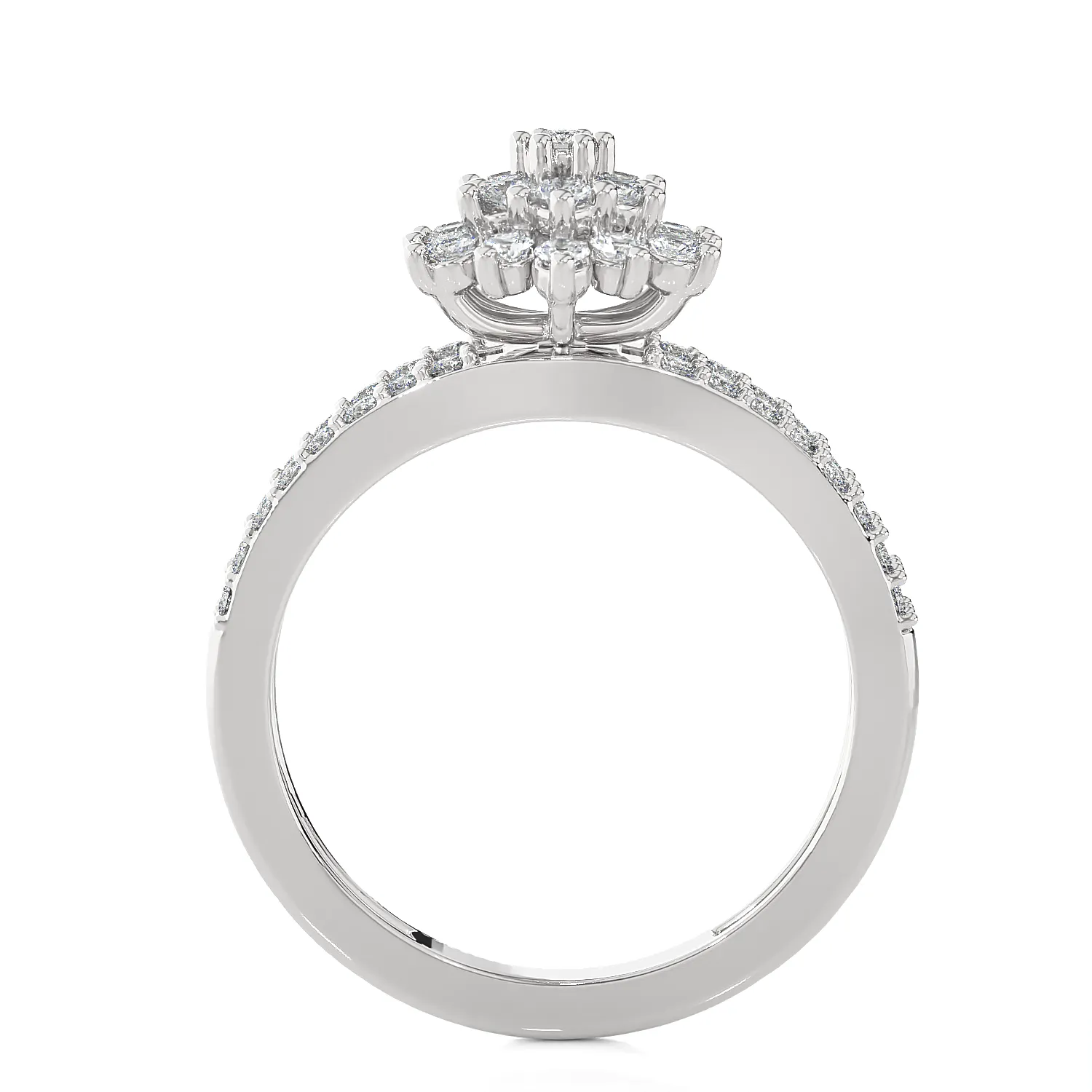 3/4 ctw Round Lab Grown Diamond Ring