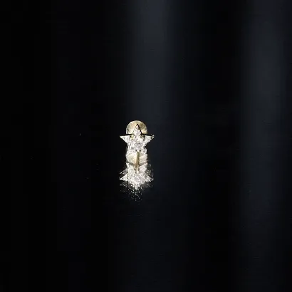Dainty Certified Moissanite Star Cartilage Earring