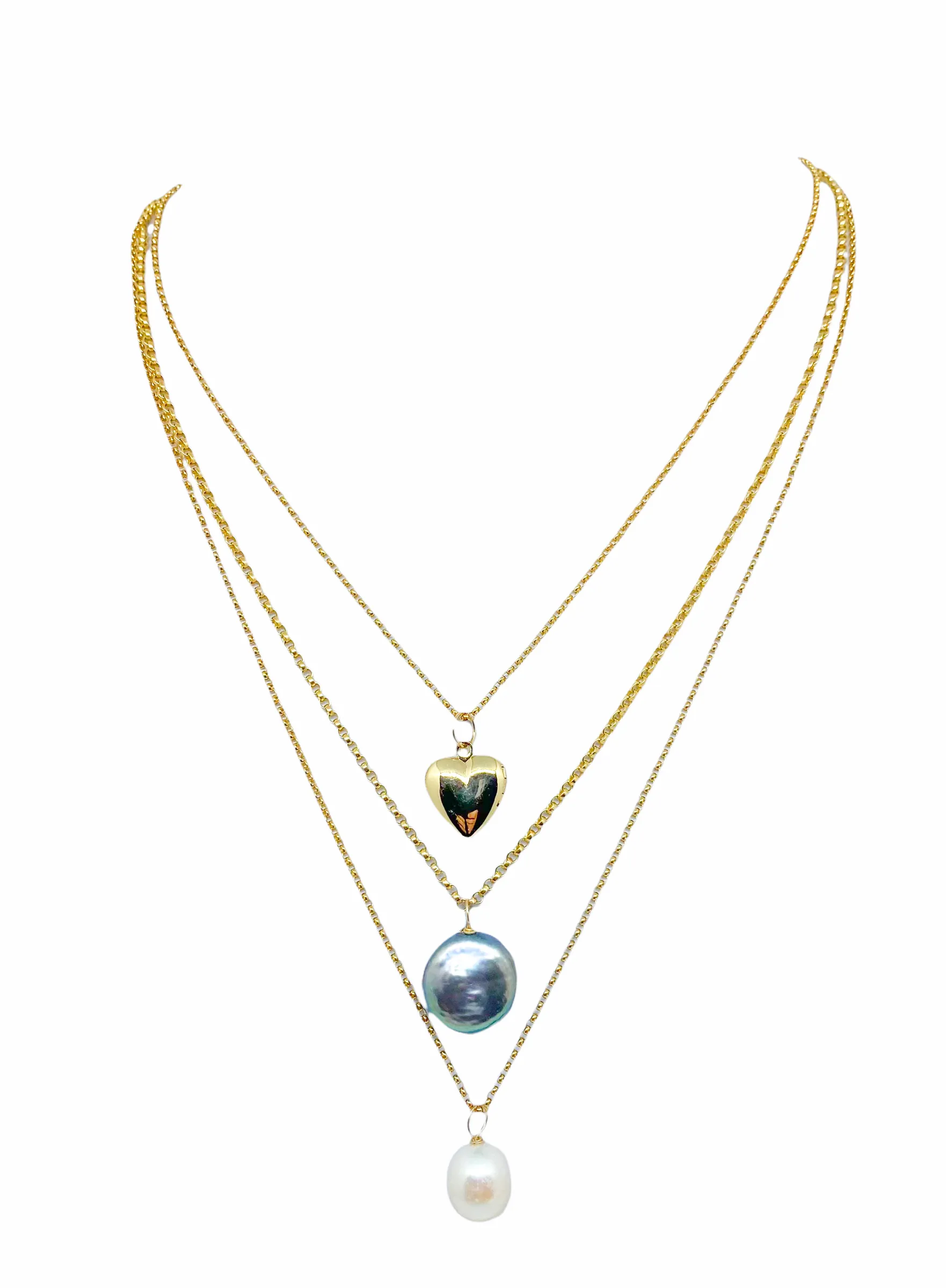 Dana Gold Heart Locket Necklace