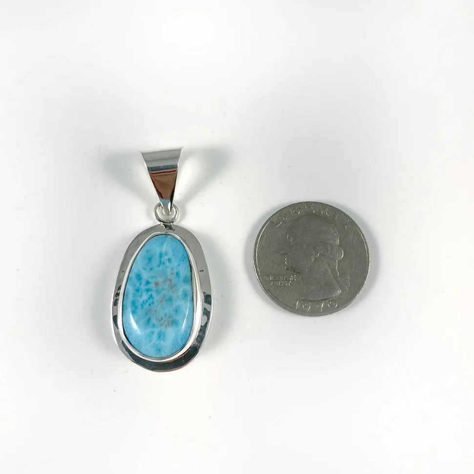 Larimar & Sterling Silver Pendant