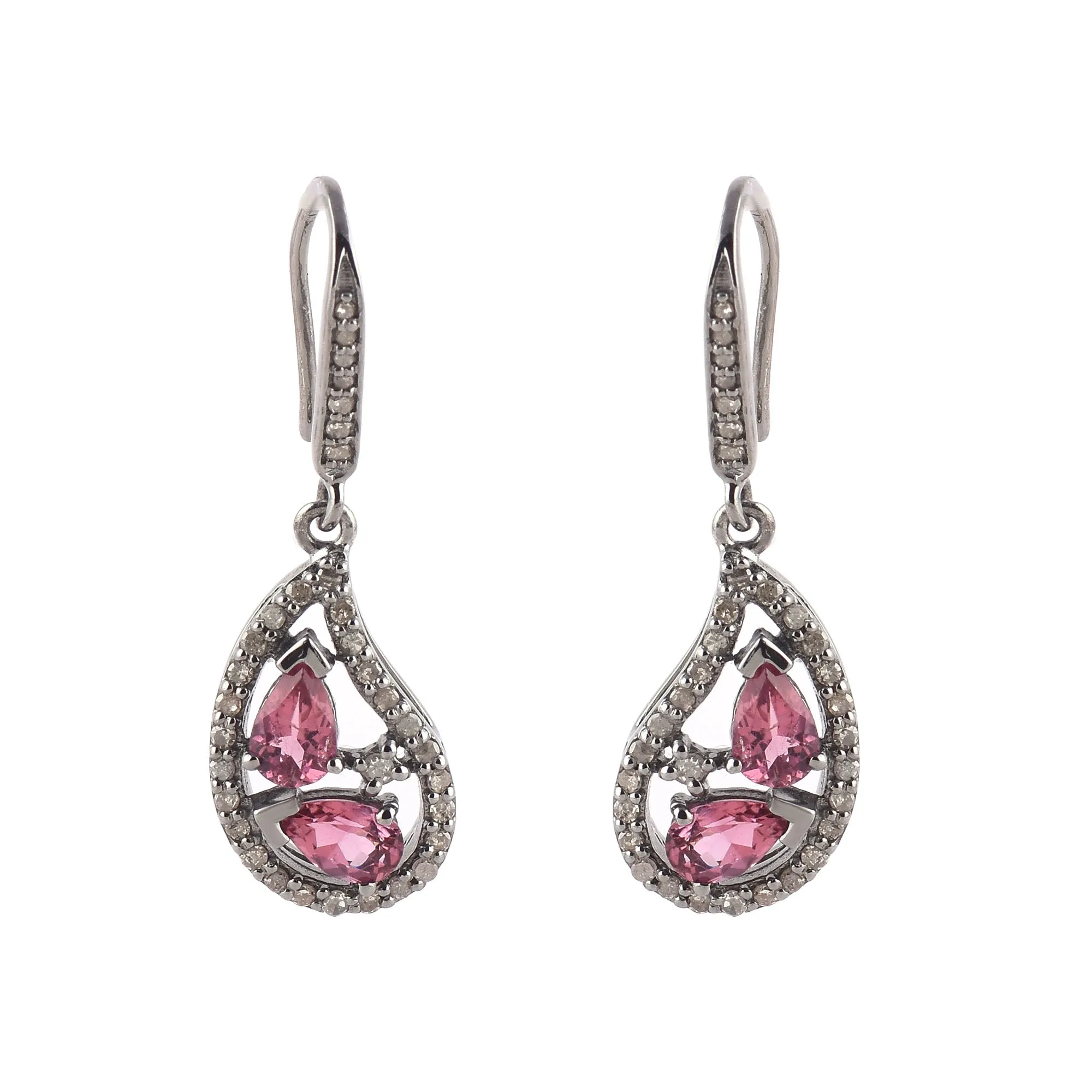 Pink Tourmaline Earrings