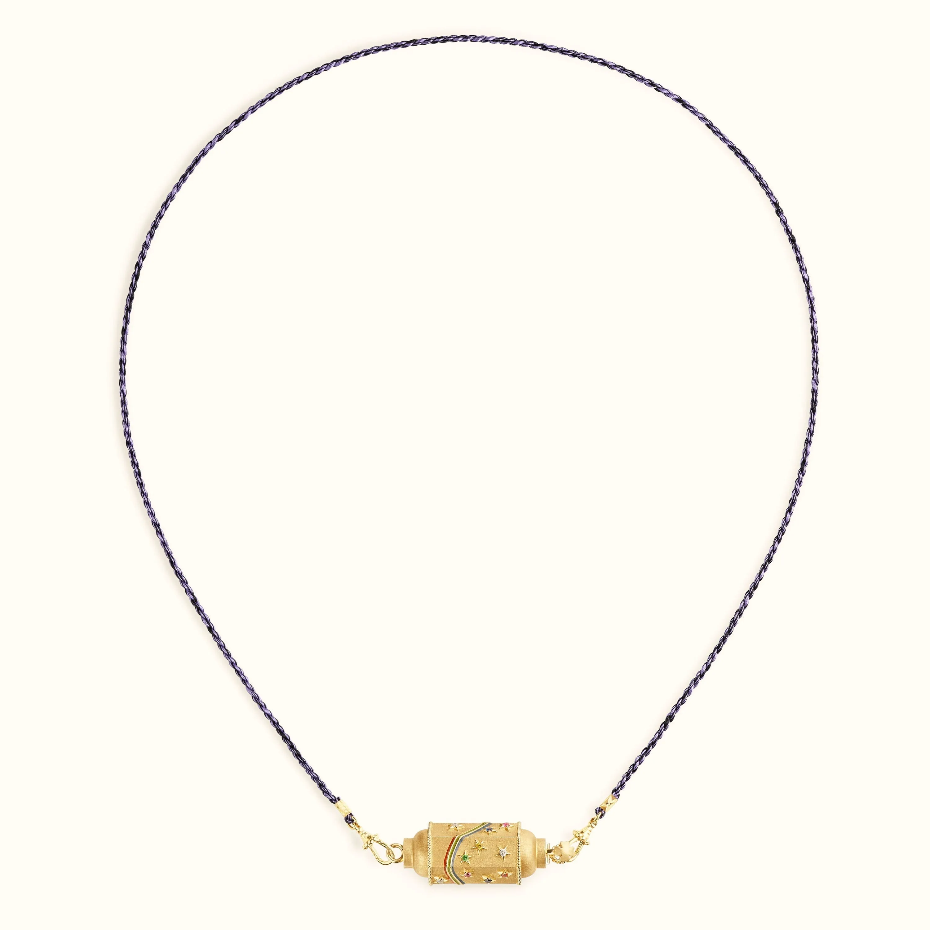 Rainbow Star Locket on Silky Link