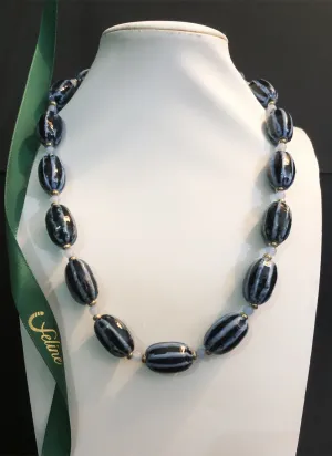 Zadie Ceramic   Blue Onyx Necklace